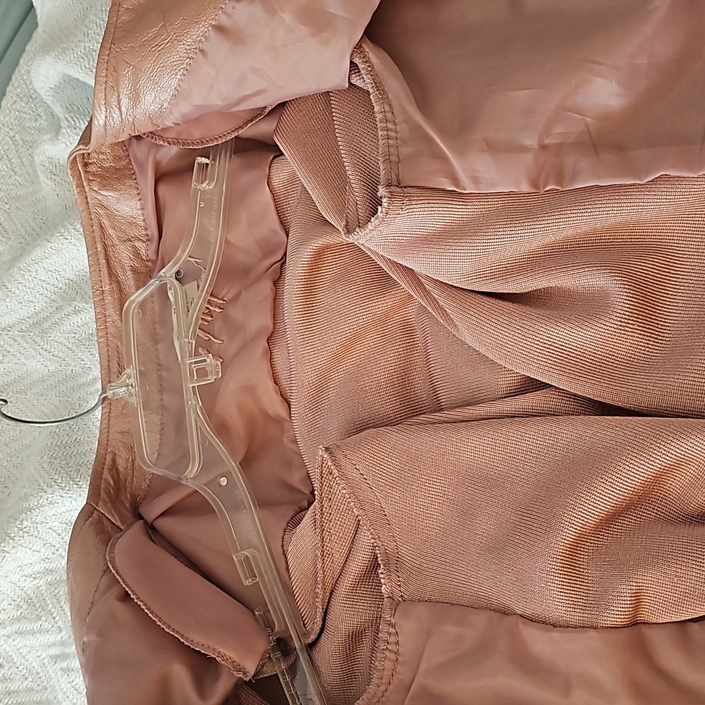 Peter Nygard Pink Leather/Knit Jacket - Picture 6 of 7